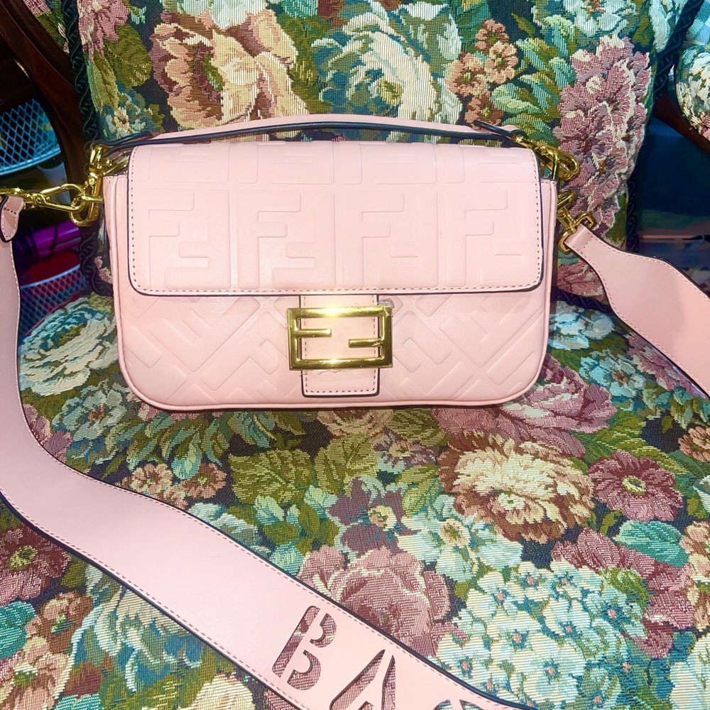 Pink Fendi baguette bag